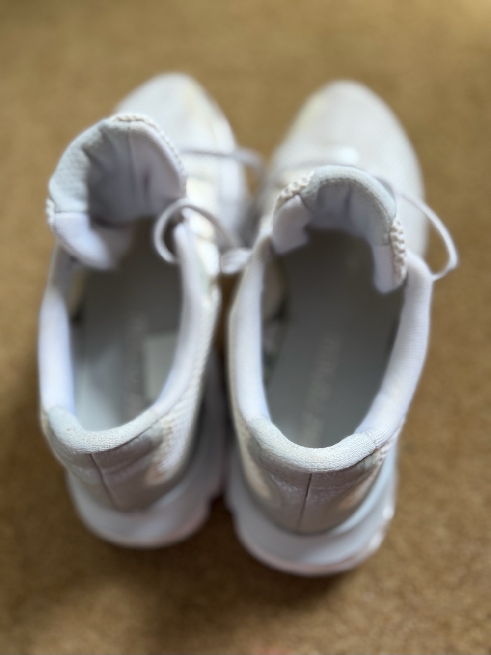Nike Women's Cream White Mesh Sneakers - Picture 4 of 5